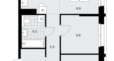 3-к. квартира, 58&nbsp;м²