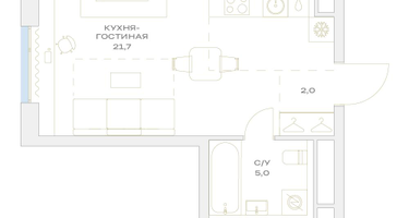 Студия, 28&nbsp;м²