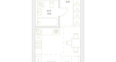 Студия, 24&nbsp;м²