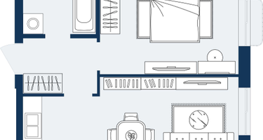 1-к. квартира, 37&nbsp;м²