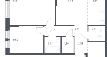 Студия, 61&nbsp;м²