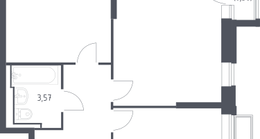 2-к. квартира, 53&nbsp;м²