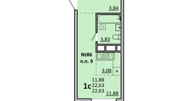 Студия, 22&nbsp;м²