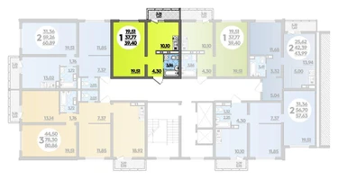 1-к. квартира, 39&nbsp;м²