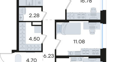 4-к. квартира, 101&nbsp;м²