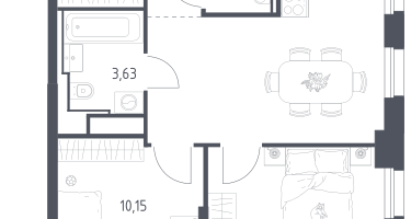 Студия, 50&nbsp;м²