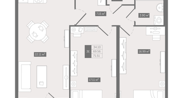Студия, 71&nbsp;м²