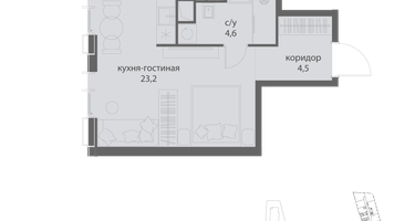 Студия, 32&nbsp;м²