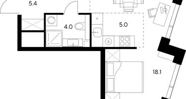 Студия, 32 м²