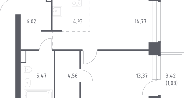 Студия, 50&nbsp;м²