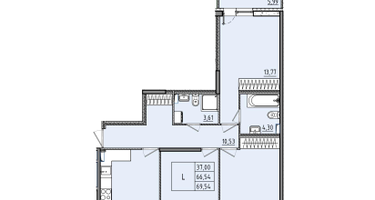 3-к. квартира, 69&nbsp;м²