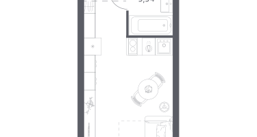 Студия, 22&nbsp;м²
