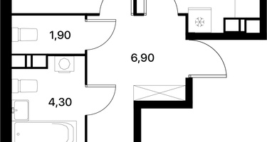 2-к. квартира, 58&nbsp;м²