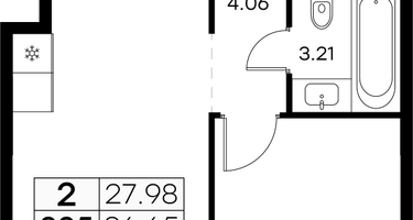 1-к. квартира, 36&nbsp;м²