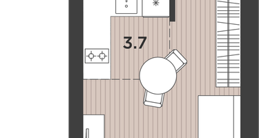 1-к. квартира, 23&nbsp;м²
