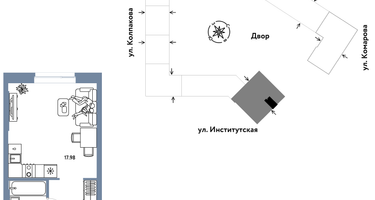 Студия, 27&nbsp;м²