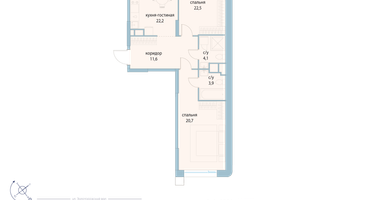 2-к. квартира, 85&nbsp;м²