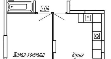 1-к. квартира, 49&nbsp;м²