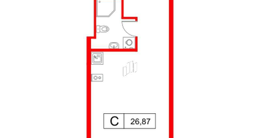 Студия, 26&nbsp;м²