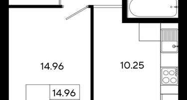 1-к. квартира, 36 м²