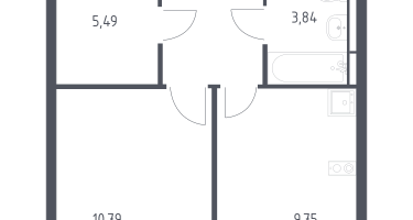 1-к. квартира, 35&nbsp;м²