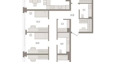 4-к. квартира, 146 м²