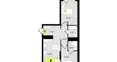 2-к. квартира, 69&nbsp;м²