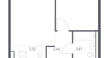 Студия, 36&nbsp;м²