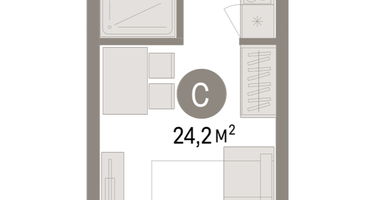 Студия, 24 м²