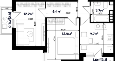 2-к. квартира, 46 м²