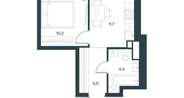 1-к. квартира, 30 м²