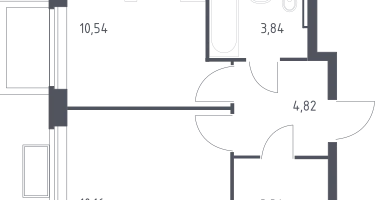 1-к. квартира, 32&nbsp;м²