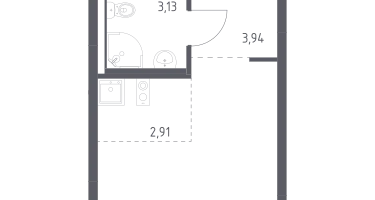 Студия, 22&nbsp;м²