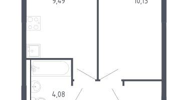 1-к. квартира, 32&nbsp;м²
