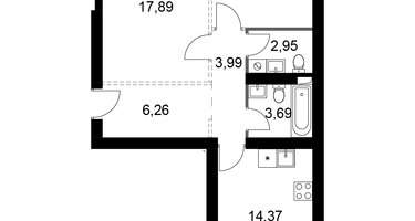 2-к. квартира, 59&nbsp;м²