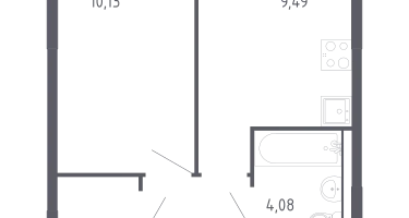 1-к. квартира, 31&nbsp;м²