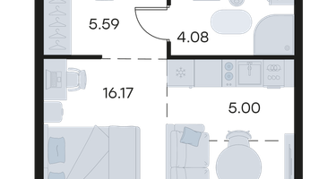 Студия, 30&nbsp;м²