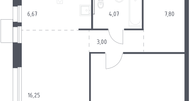 Студия, 53&nbsp;м²
