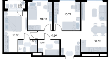 3-к. квартира, 70&nbsp;м²