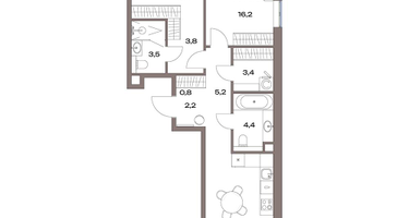 3-к. квартира, 71 м²