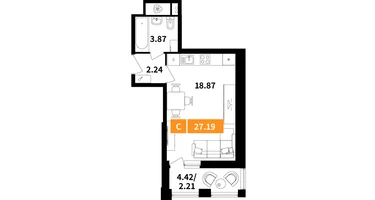Студия, 27&nbsp;м²