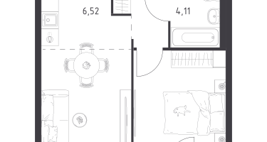 Студия, 38&nbsp;м²