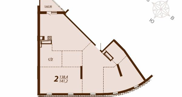 2-к. квартира, 141&nbsp;м²