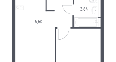 Студия, 34&nbsp;м²