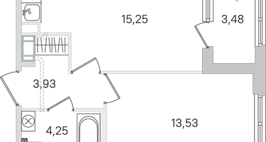 1-к. квартира, 38&nbsp;м²