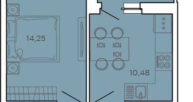 1-к. квартира, 35 м²