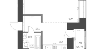 Студия, 33&nbsp;м²