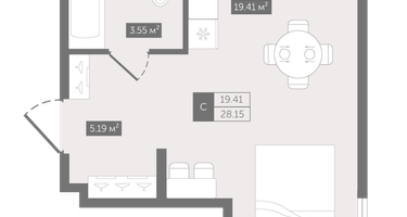 Студия, 29&nbsp;м²