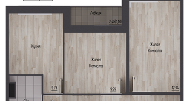 2-к. квартира, 46&nbsp;м²