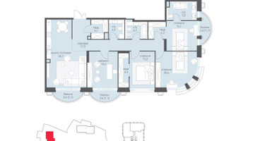 4-к. квартира, 150&nbsp;м²